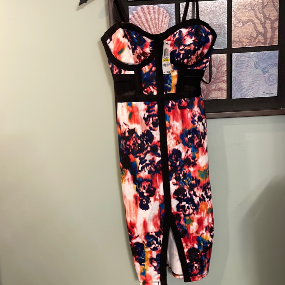 Material girl cutout shear body con dress